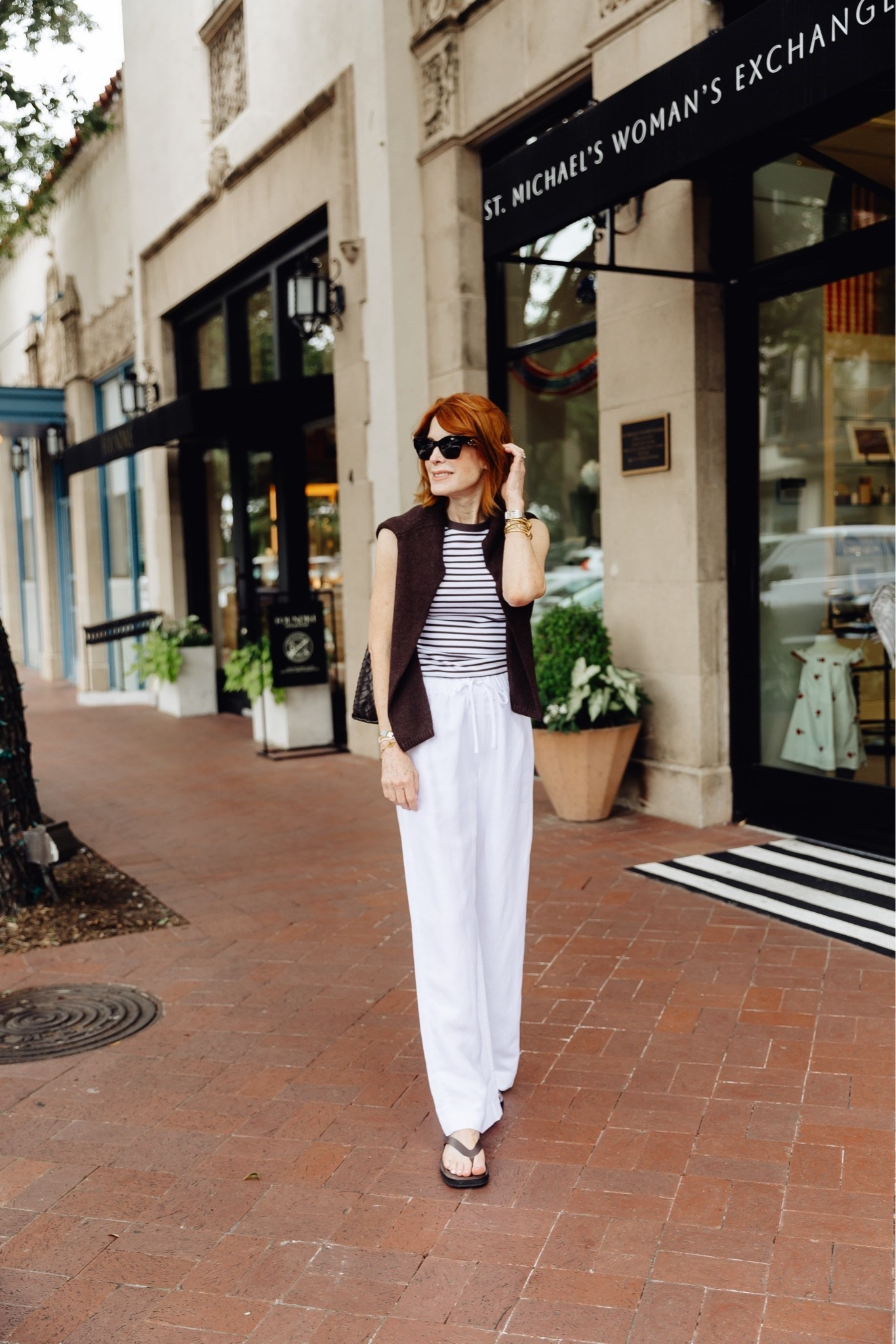 Same tank, different linen pants and same sweater in different colors. Big sale on brown pant. Wearing an xs in everything.

#LTKootd #LTKOver40 #LTKSaleAlert