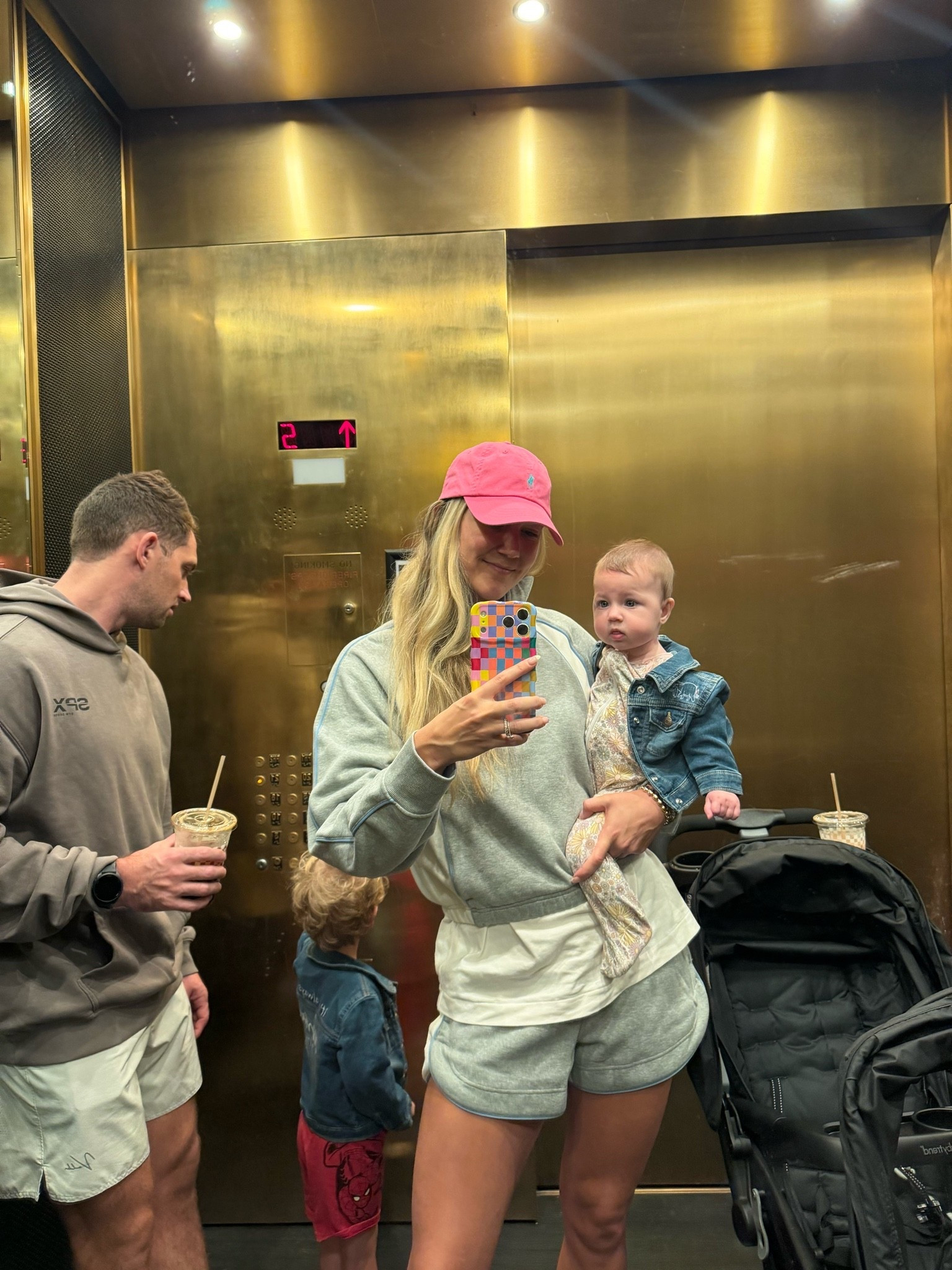 elevator style 😎 my @lululemon lounge set is on sale! Linking similar denim jackets for the kids

#LTKmomlife #LTKKids #LTKootd