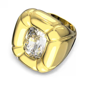 Dulcis cocktail ring, Cushion cut, Gold tone, Gold-tone plated by SWAROVSKI | SWAROVSKI