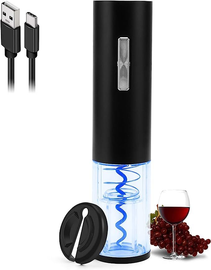 COKUNST Electric Wine Opener, Type-C Charging Wine Corkscrew Bottle Opener With Foil Cutter, Auto... | Amazon (US)