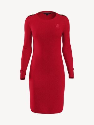 Tommy Hilfiger Women's Essential Monogram Long-Sleeve Dress Blazer Red - XS | Tommy Hilfiger (US)