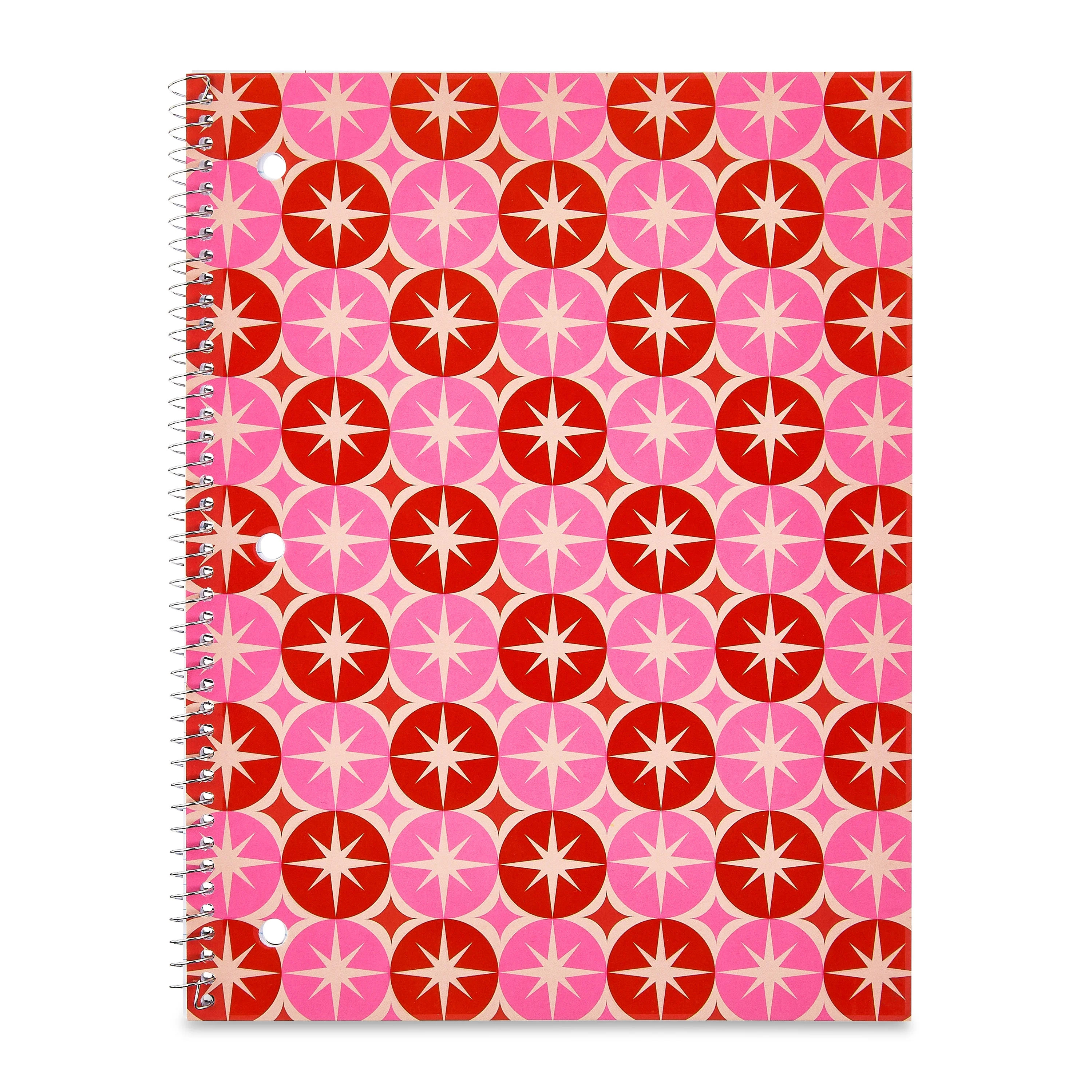 Pen+Gear 1 Subject Notebook, College Ruled, 8" x 10.5", Red and Pink Starburst, 70 Sheets | Walmart (US)