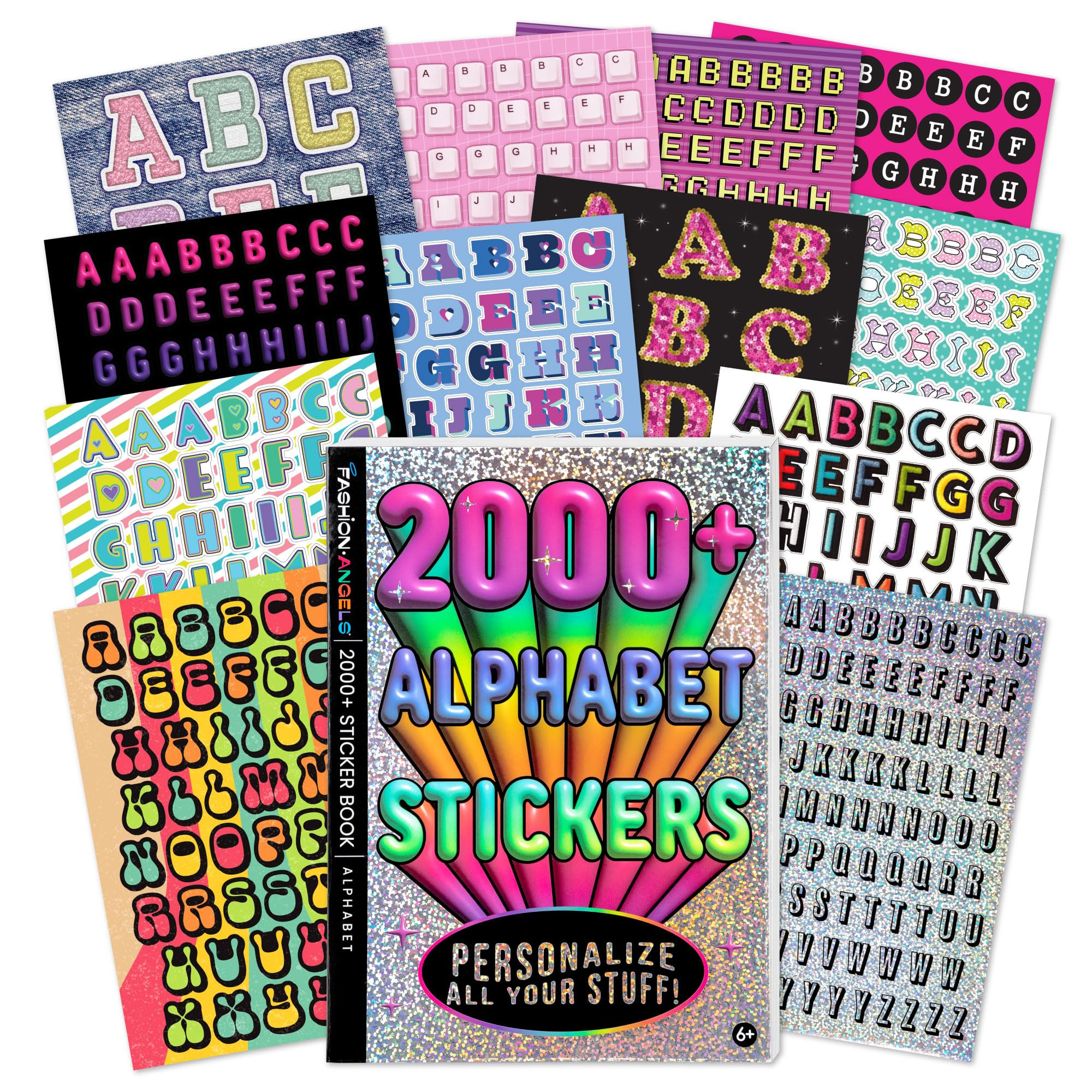 Fashion Angels 2,000+ Alphabet Sticker Book, Includes Fun & Colorful Craft Letter Stickers, Ideal... | Amazon (US)