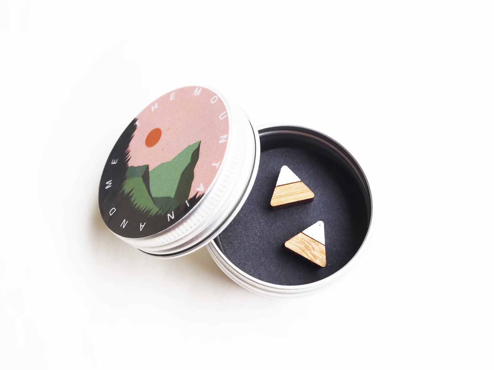 White Mountain Earrings / Mountain Studs / Wooden Earrings / Gifts for Hikers - Etsy | Etsy (US)