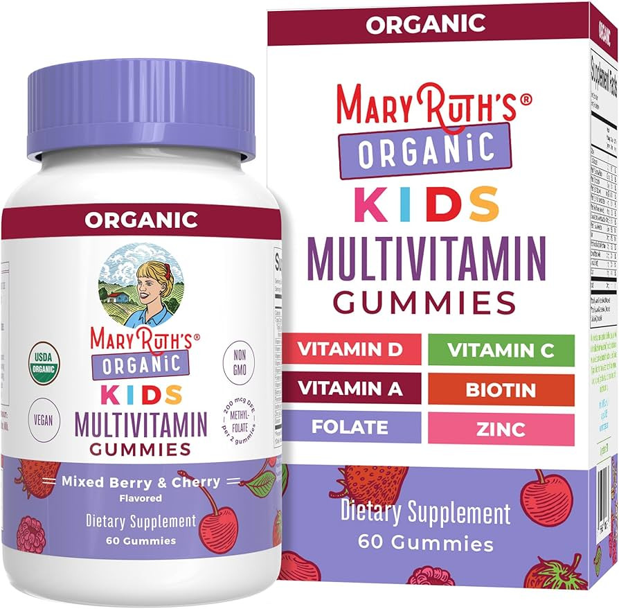 MaryRuth Organics Kids Vitamins | USDA Organic | Kids Multivitamin Gummies for Ages 4+ | Vegan | ... | Amazon (US)