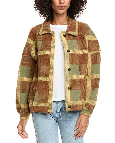 Eyelash Bomber Jacket | Rue La La