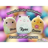 Personalized Easter Squishmallows, Custom Name Plush, Basket, Basket Filler, Unique Gift, Stuffed Animal | Etsy (US)