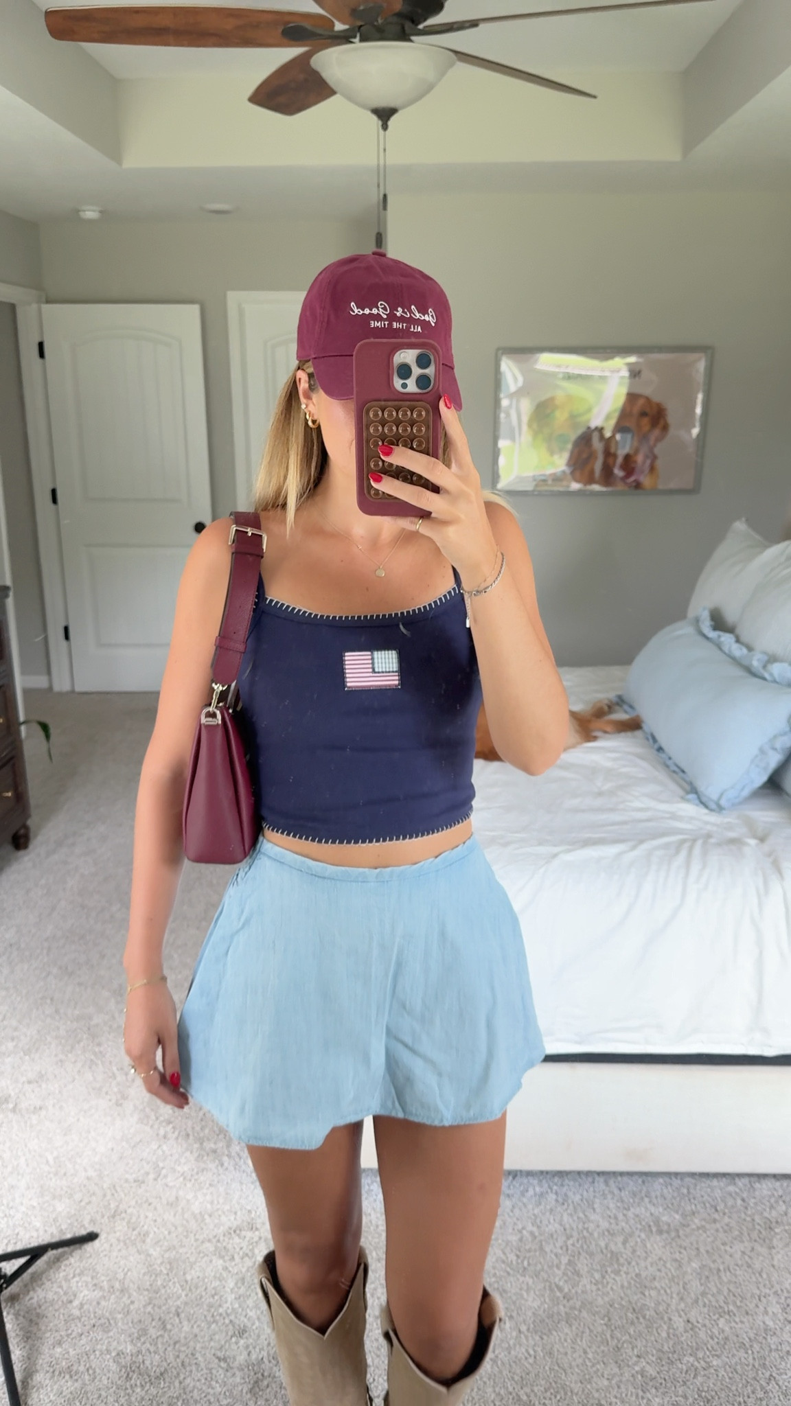size XS in american flag tank, xs in skort (runs large) 

western fashion, country concert, cowgirl boots

#LTKgrwm #LTKTall #LTKootd