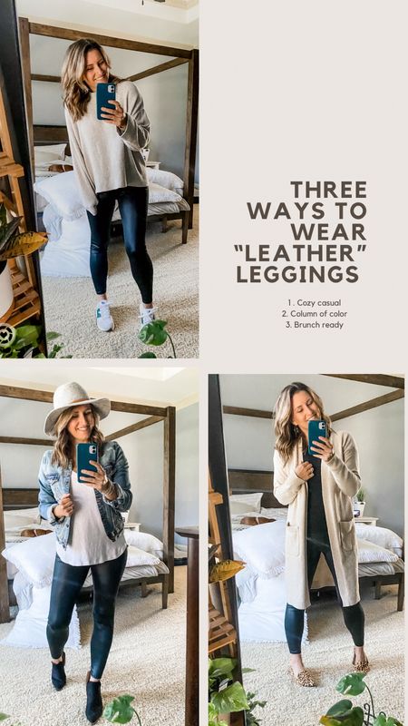 Leather leggings are the best way to look like you tried but still wear your most comfortable pair of pants.
Not sure how to style them?
Here are there sure fire ways to dress your leather leggings up or down and feel great doing it. 

#LTKfit #LTKunder100 #LTKstyletip