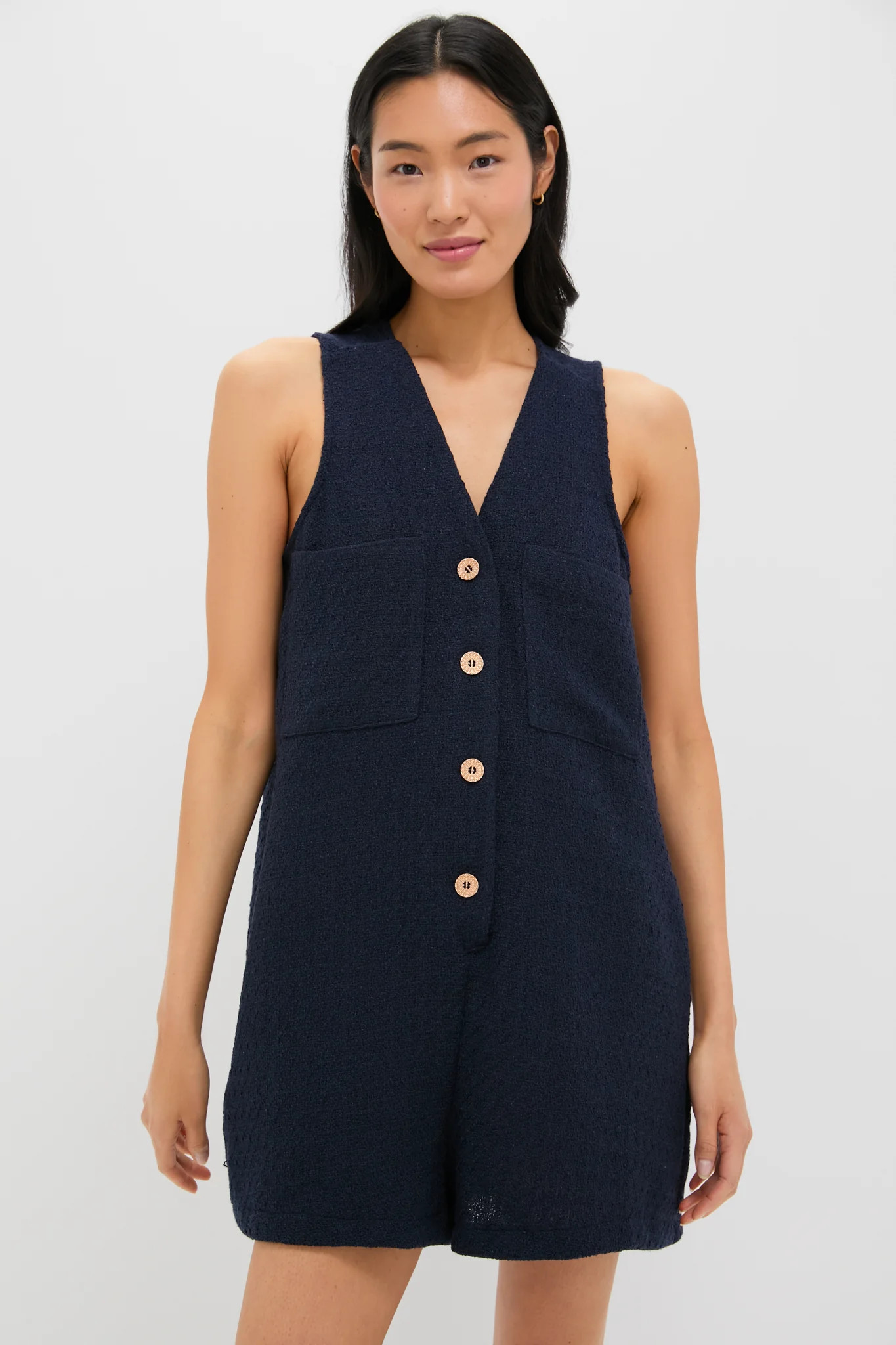 White Textured Myla Romper | Tuckernuck (US)