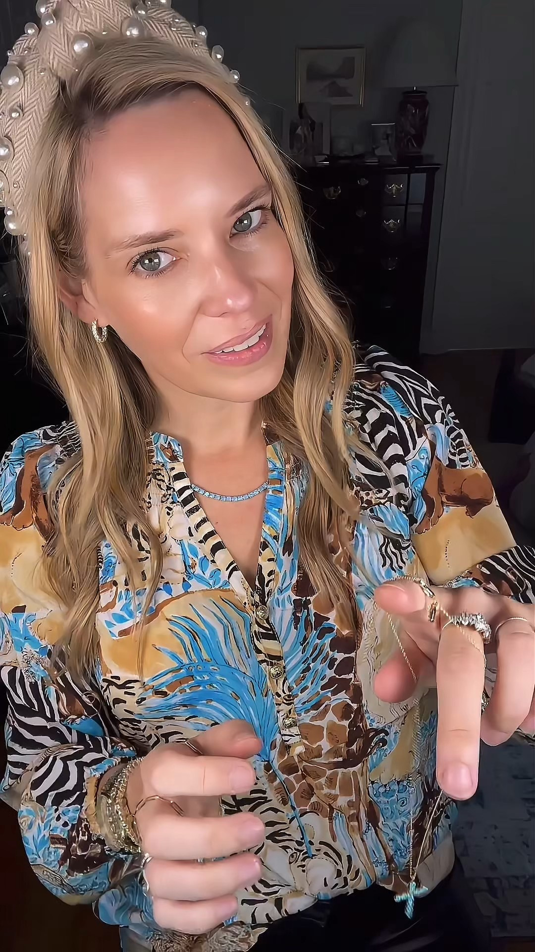 Elevated glam meets edgy chic ✨ I styled my Lilly Pulitzer Elsa silk blouse (wearing XS) in a vibrant animal + tropical print with sleek black vegan leather pants for a night-out ready look. The mix of bold pattern and luxe texture makes this outfit perfect for fall events, date night, or a stylish girls’ dinner. I added a pearl knotted headband for a feminine touch and finished with leopard print pointed toe pumps for the ultimate statement shoe 🐆. Accessorized with gold tennis jewelry, chain bracelets, and layered necklaces from Melinda Maria Jewelry (use code PREPPYREBEL for 10% off + free gift 🎁).

📌 Style tip: Balance a statement blouse with sleek leather pants and bold accessories for an effortlessly polished look.

Lilly Pulitzer Elsa silk top XS, black vegan leather pants outfit, leopard print heels, pearl headband style, fall date night outfit ideas, chic dinner outfit, trendy animal print blouse, Melinda Maria jewelry discount code PREPPYREBEL.


#LTKFindsUnder100 #LTKShoeCrush #LTKOver40

#LTKOver40 #LTKWorkwear #LTKFindsUnder100

#LTKWorkwear #LTKSaleAlert #LTKFindsUnder100