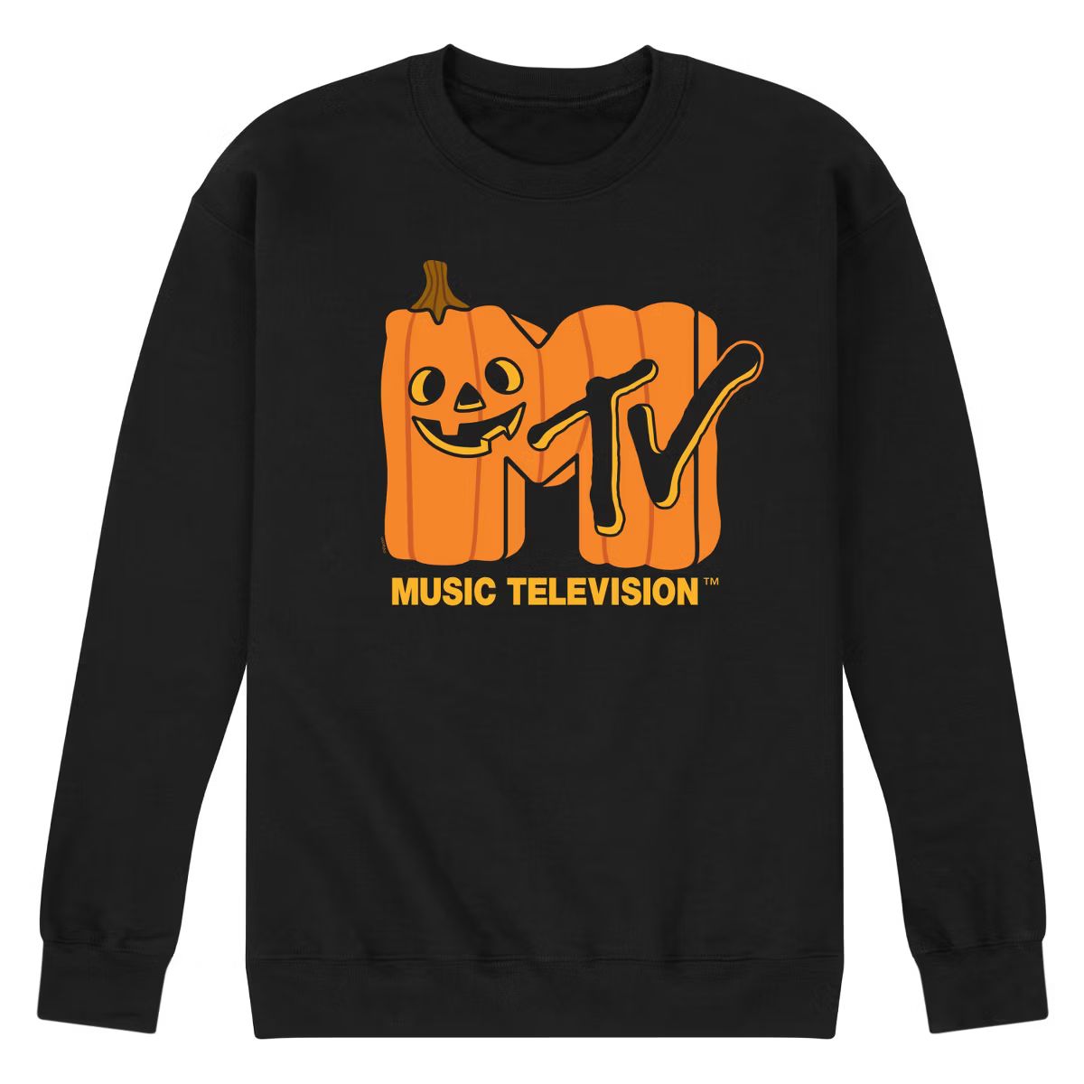 Men's - MTV - Halloween Jack O' Lantern Logo Graphic Fleece Sweatshirt | Target