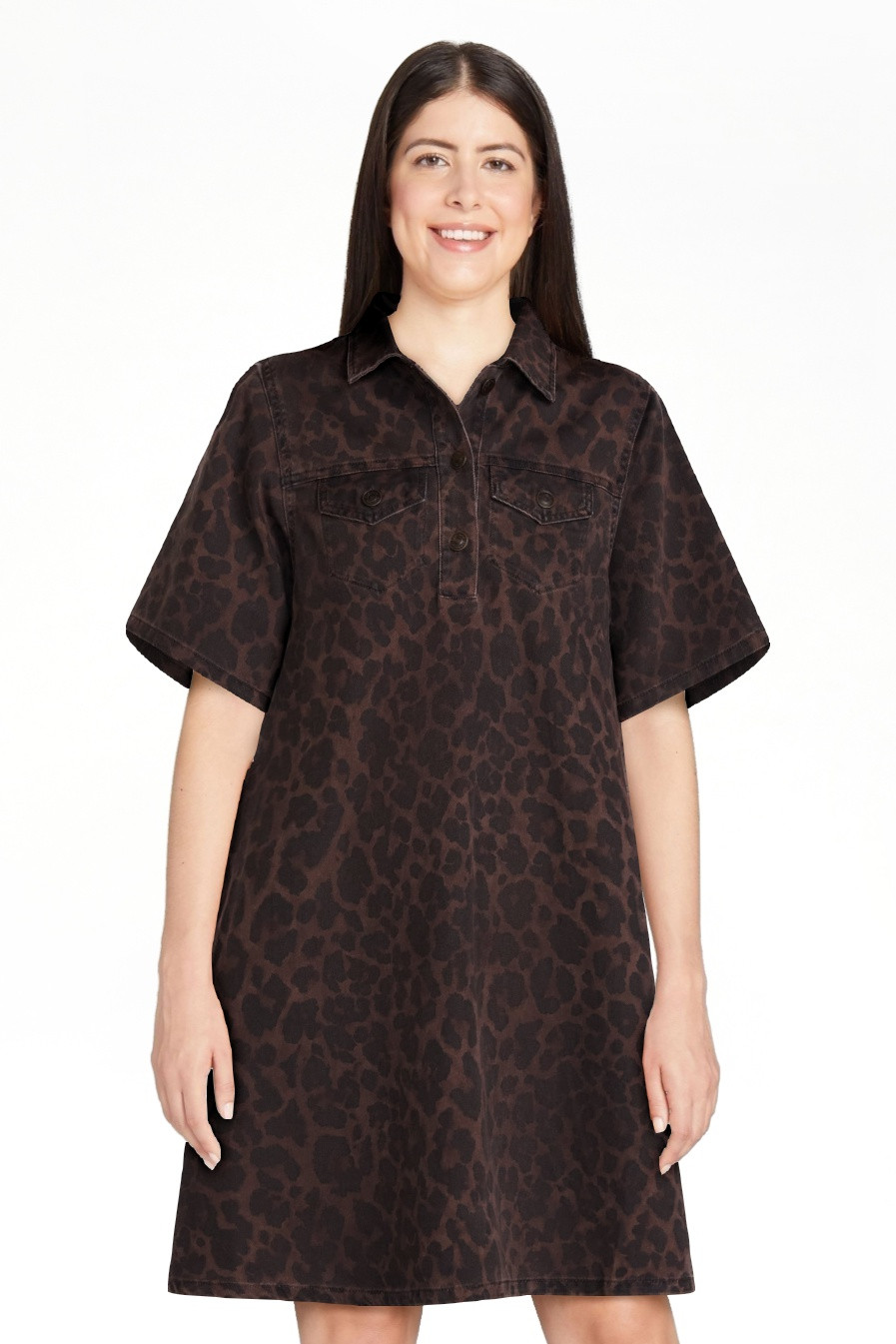 Scenario Women's and Women's Plus Printed Denim Dress, Sizes XS-4X | Walmart (US)