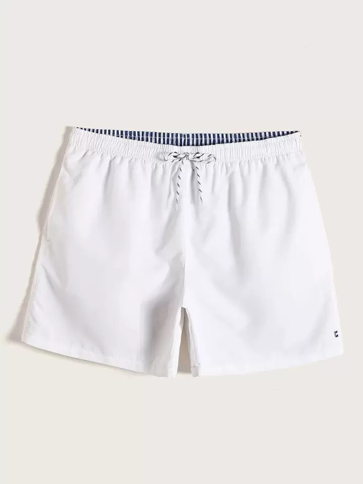 Men Drawstring Waist Swim Trunks | SHEIN