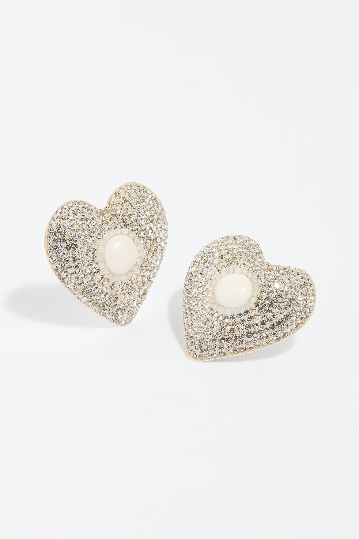 Loveheart Crystal Stud Earrings | Needle & Thread