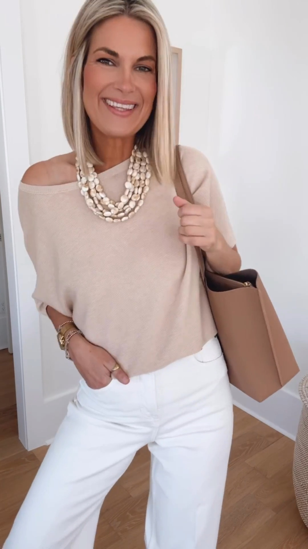Date night or happy hour outfit. I am 5’11” wearing small in the top and small tall in the white jeans. Use my new customer discount code RACHELXSPANX for 15% off the jeans and free shipping.  Shoes true to size.  

#LTKSaleAlert #LTKTall #LTKgrwm
