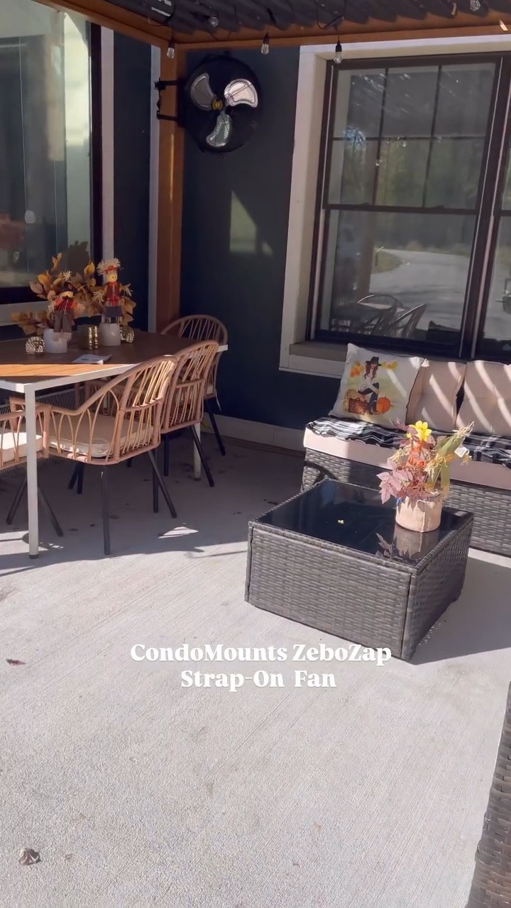 Outdoor fan, perfect also for barns and animals , no drill just strap on 

#LTKTravel #LTKmomlife #LTKHome