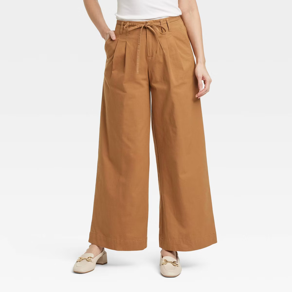 Women's High-Rise Wide Leg Chino Pants - A New Day™ | Target