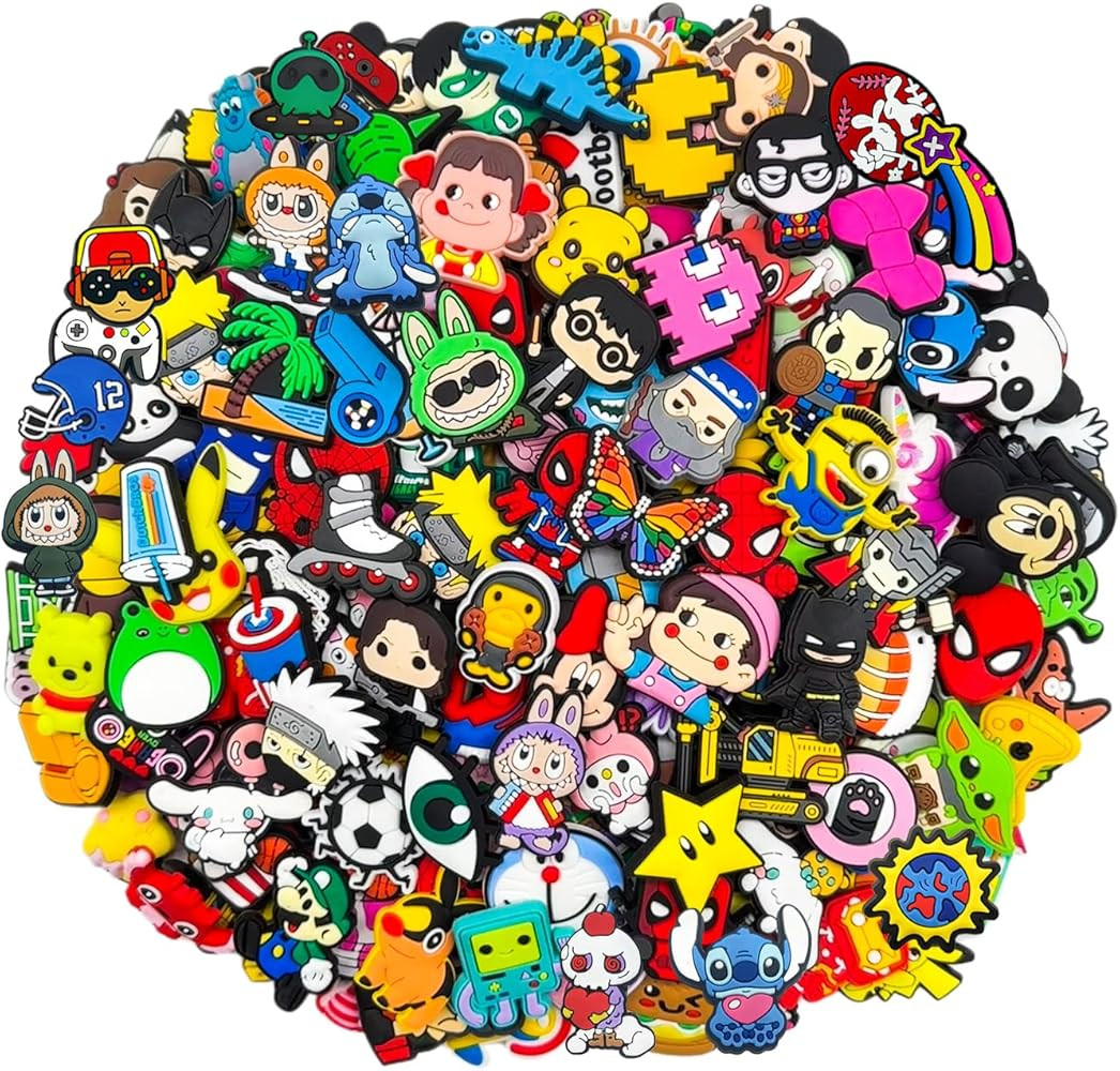 30pcs, 50pcs, 100pcs Random Cartoon Cute Shoe Ornaments - Holiday Gifts for Boys and Girls - PVC ... | Amazon (US)