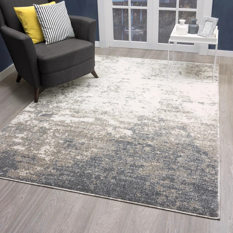 Elkhorn Abstract Beige/Gray Area Rug | Wayfair North America