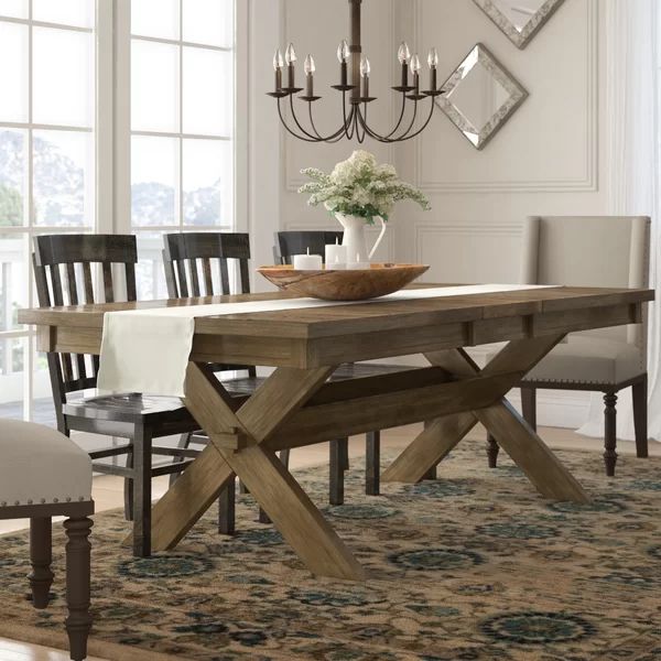 Poe Butterfly Leaf Trestle Dining Table | Wayfair North America