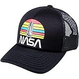 Concept One NASA Shuttle Adjustable Snapback Trucker Hat, Black, One Size | Amazon (US)