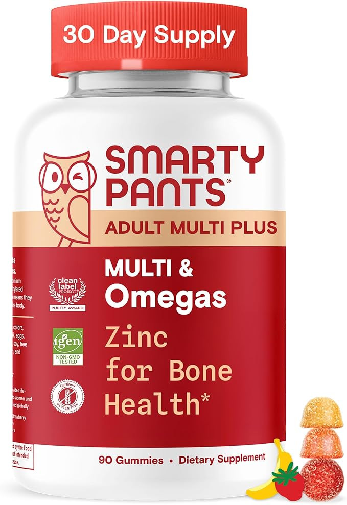 Amazon.com: SmartyPants Multivitamin for Men & Women, Multivitamin Gummies with Omega 3 (DHA/EPA)... | Amazon (US)
