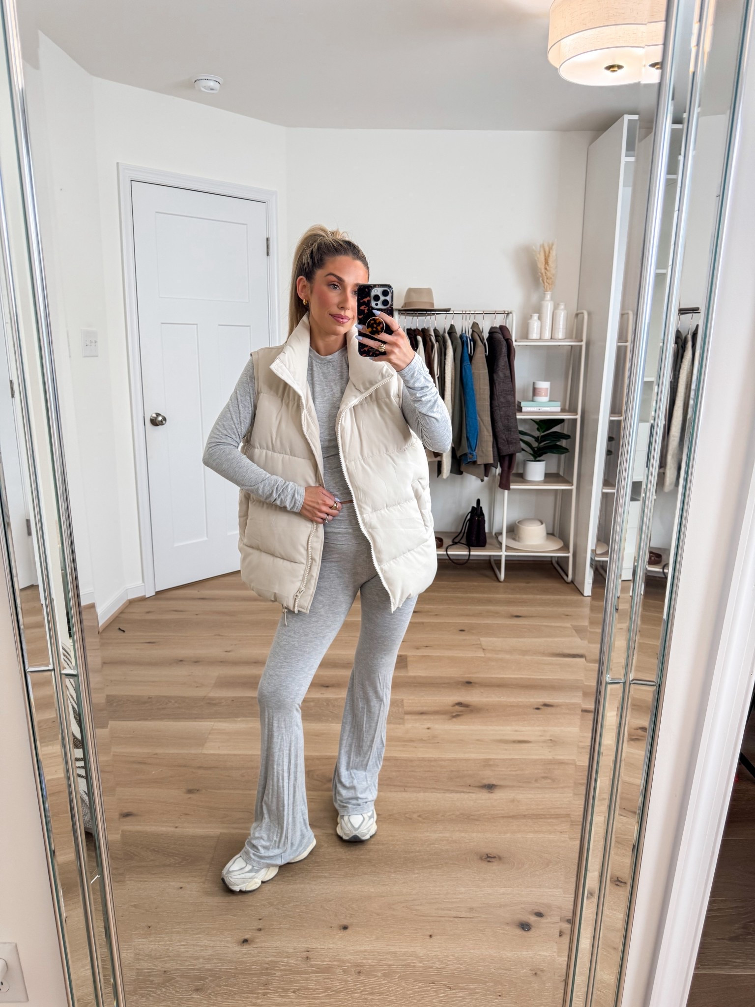 Cozy and casual Amazon outfit 
+ grey matching set: small
+ puffer vest: small
+ new balance 9060s: true to size 

#LTKootd #LTKmomlife #LTKFindsUnder100