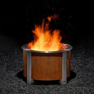 X Series 19 Smokeless Fire Pit in Corten Steel | The Home Depot