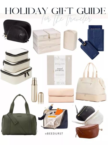 Gift guide for the traveler in your life! Gifts for her, Christmas gift ideas, packing cubes, luggage tags, monogrammed luggage tags, Beis bag, Dagne Dover bag, crossbody bag, Travel journal, packing essentials, toiletry bag, holiday gifting, holiday travel

#LTKtravel #LTKHoliday #LTKGiftGuide