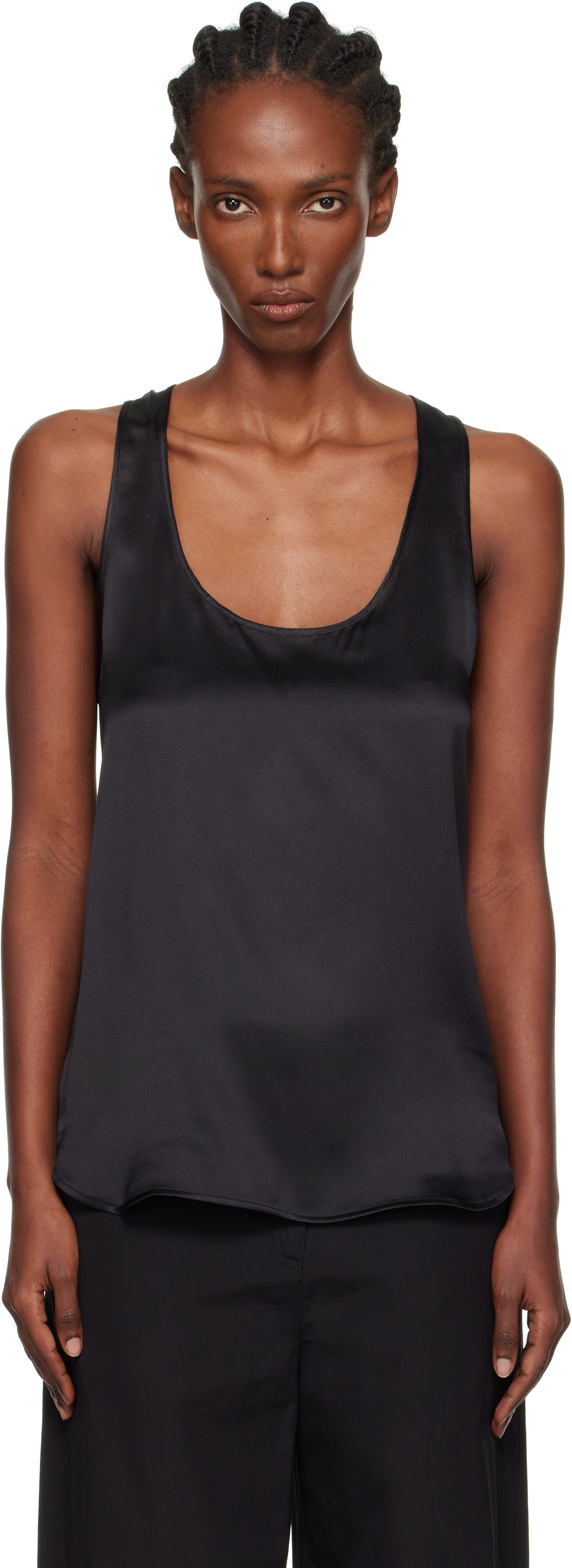 WARDROBE.NYC Black Silk Tank Top | SSENSE
