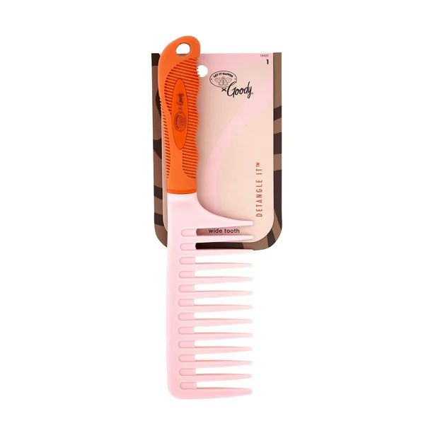 Goody Tru X Let It Happen Collab Wide-Tooth Comb With Handle for Ouchless® Detangling Pink, 1CT | Walmart (US)