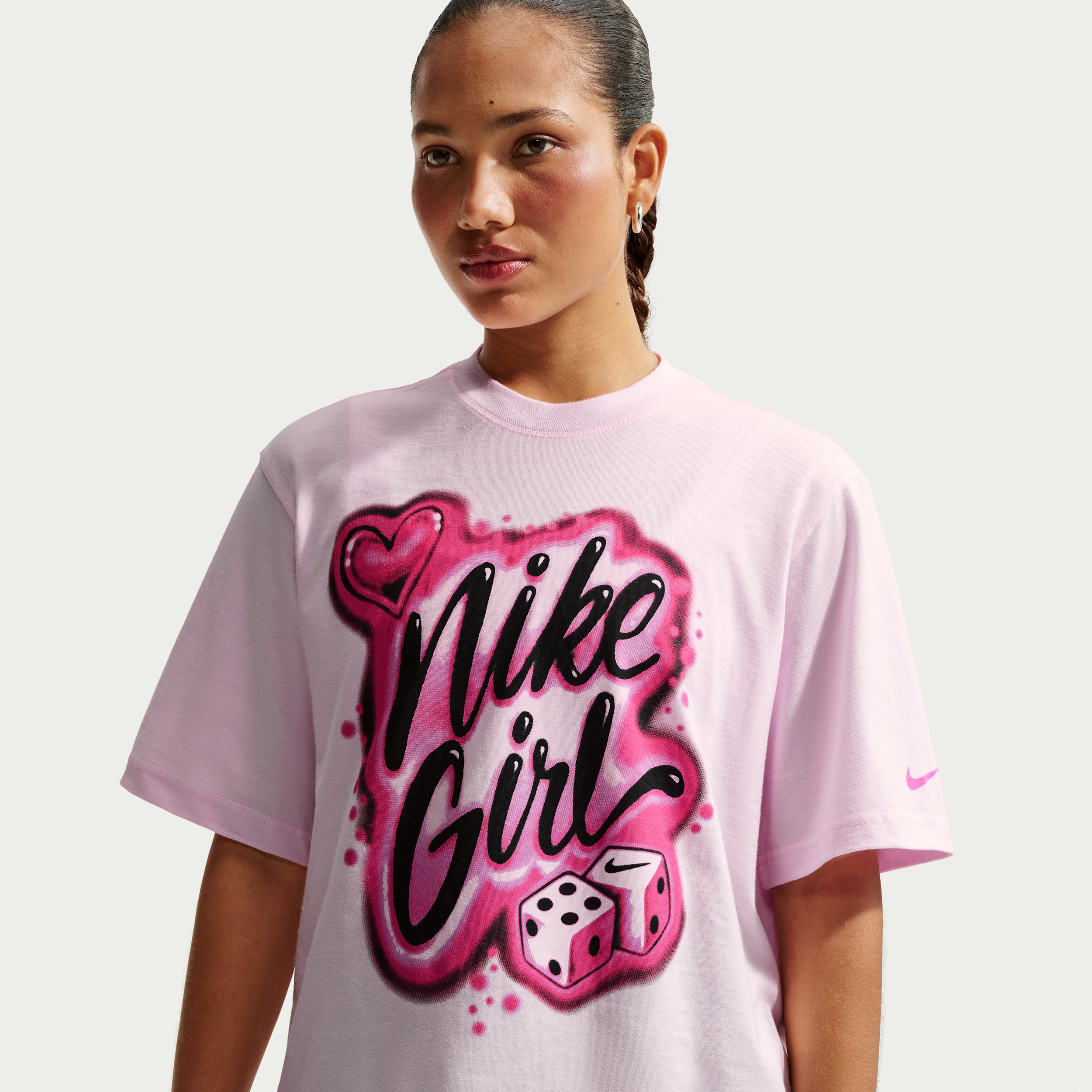 Women's Nike Sportswear Essentials Boxy T-Shirt in Pink | IU1702-675 | Nike (US)