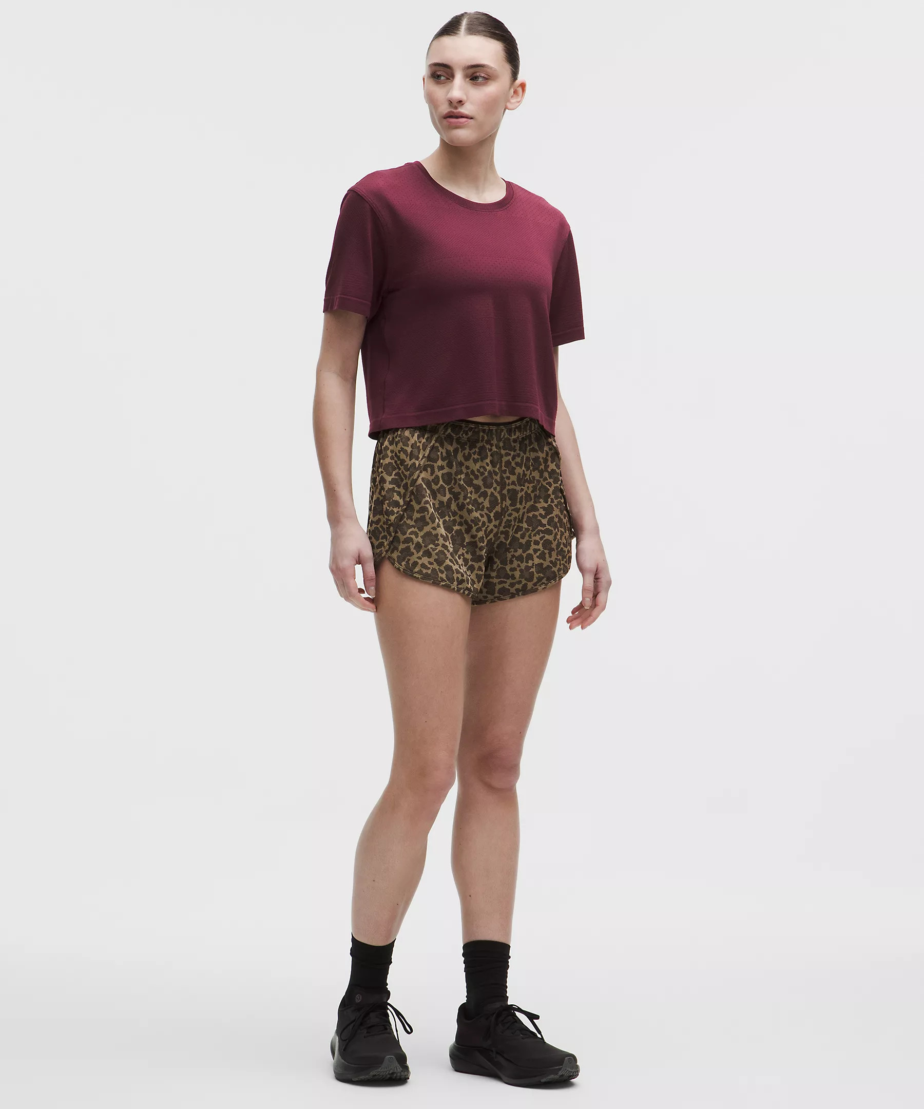 Swiftly Perforated Stripe Short-Sleeve Shirt | Lululemon (US)