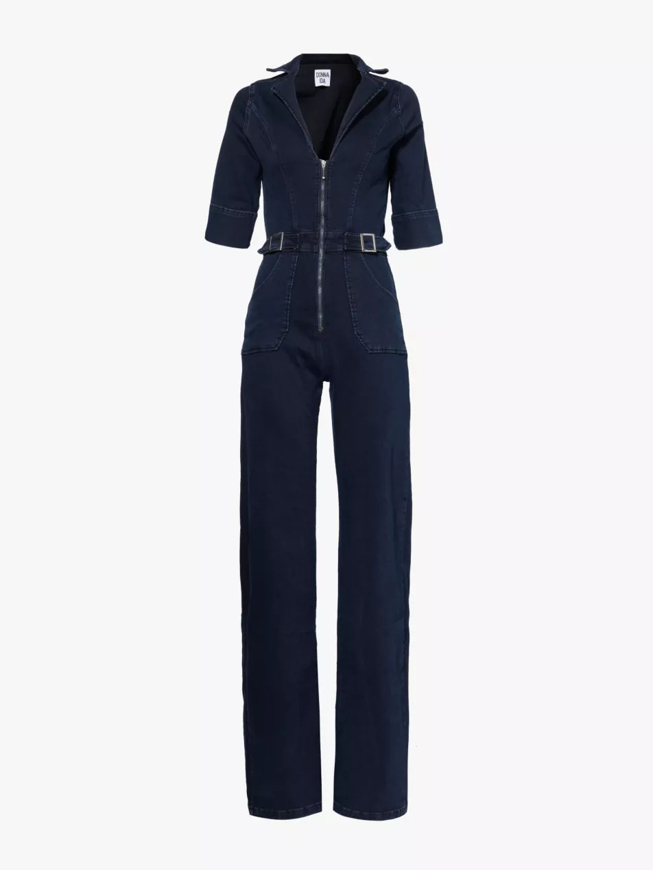 Cassandra flared-leg stretch-woven blend jumpsuit | Selfridges