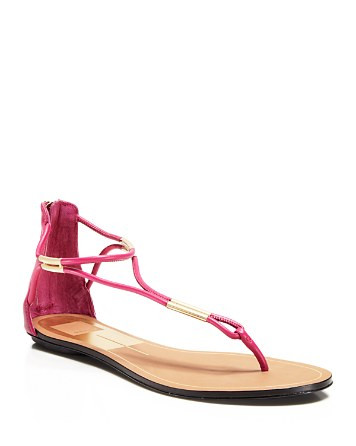 DV Dolce Vita Flat T-Strap Sandals Marnie Metal | Bloomingdale's (US)
