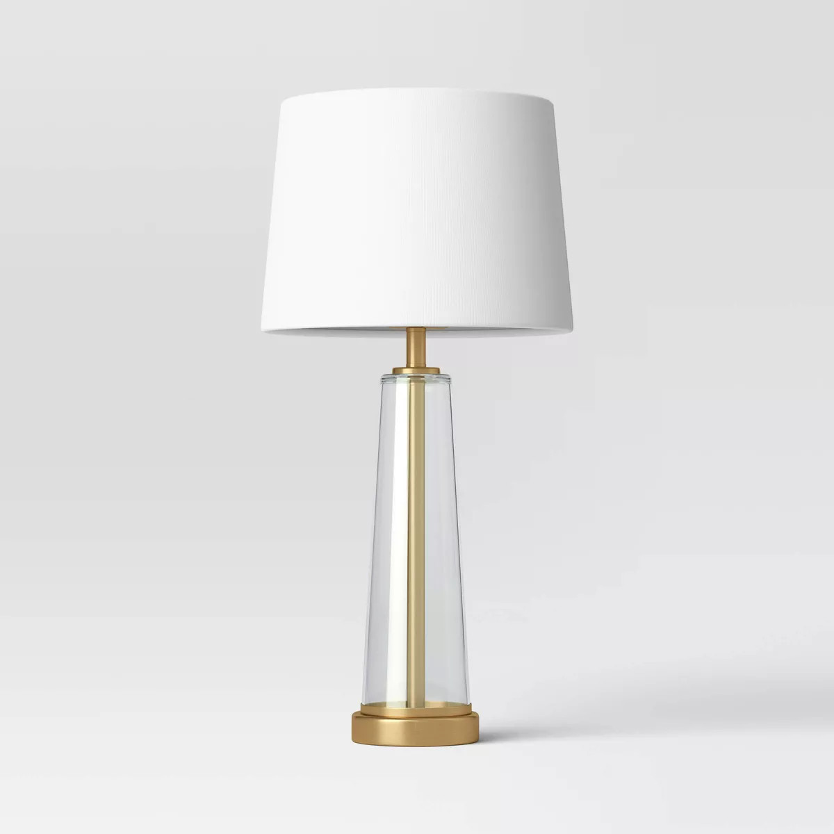 Tapered Fillable Table Lamp with USB Clear - Threshold™: Gold Accent, Modern Desk Lighting, ETL... | Target