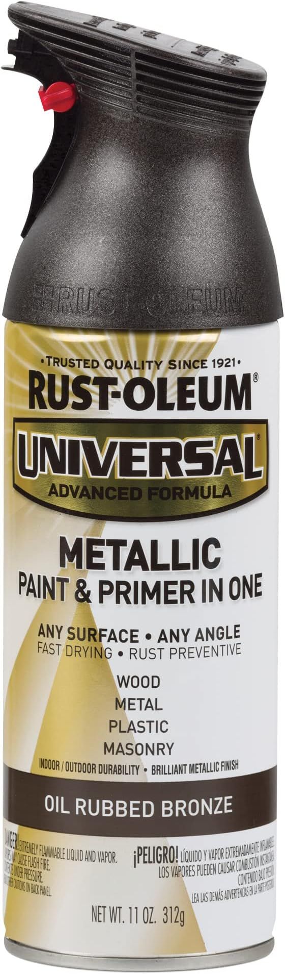 Rust-Oleum 249131 Universal All Surface Metallic Spray Paint, 11 oz, Oil Rubbed Bronze | Amazon (US)
