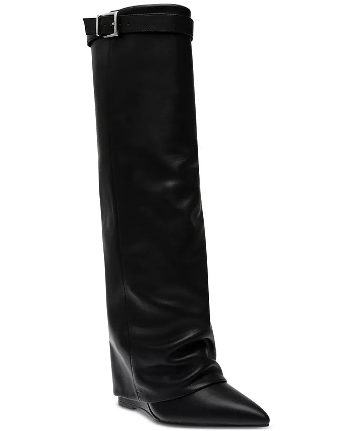Women's Corenne Cuffed Wedge Tall Dress Boots | Macy's