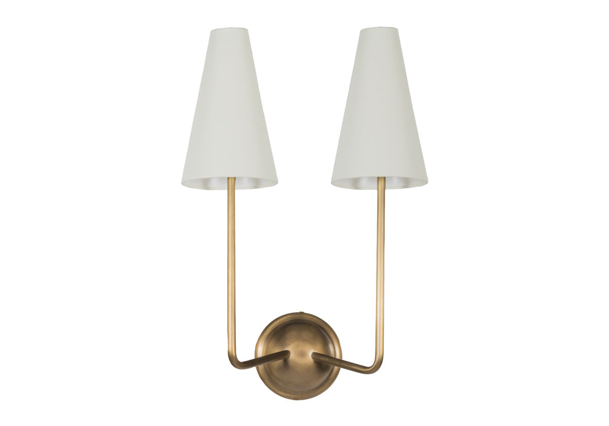 DOUBLE MAUDE SCONCE | Brass | Alice Lane Home Collection