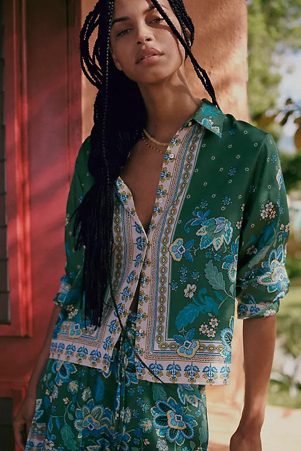 Maeve Long-Sleeve Scarf Blouse | Anthropologie (US)