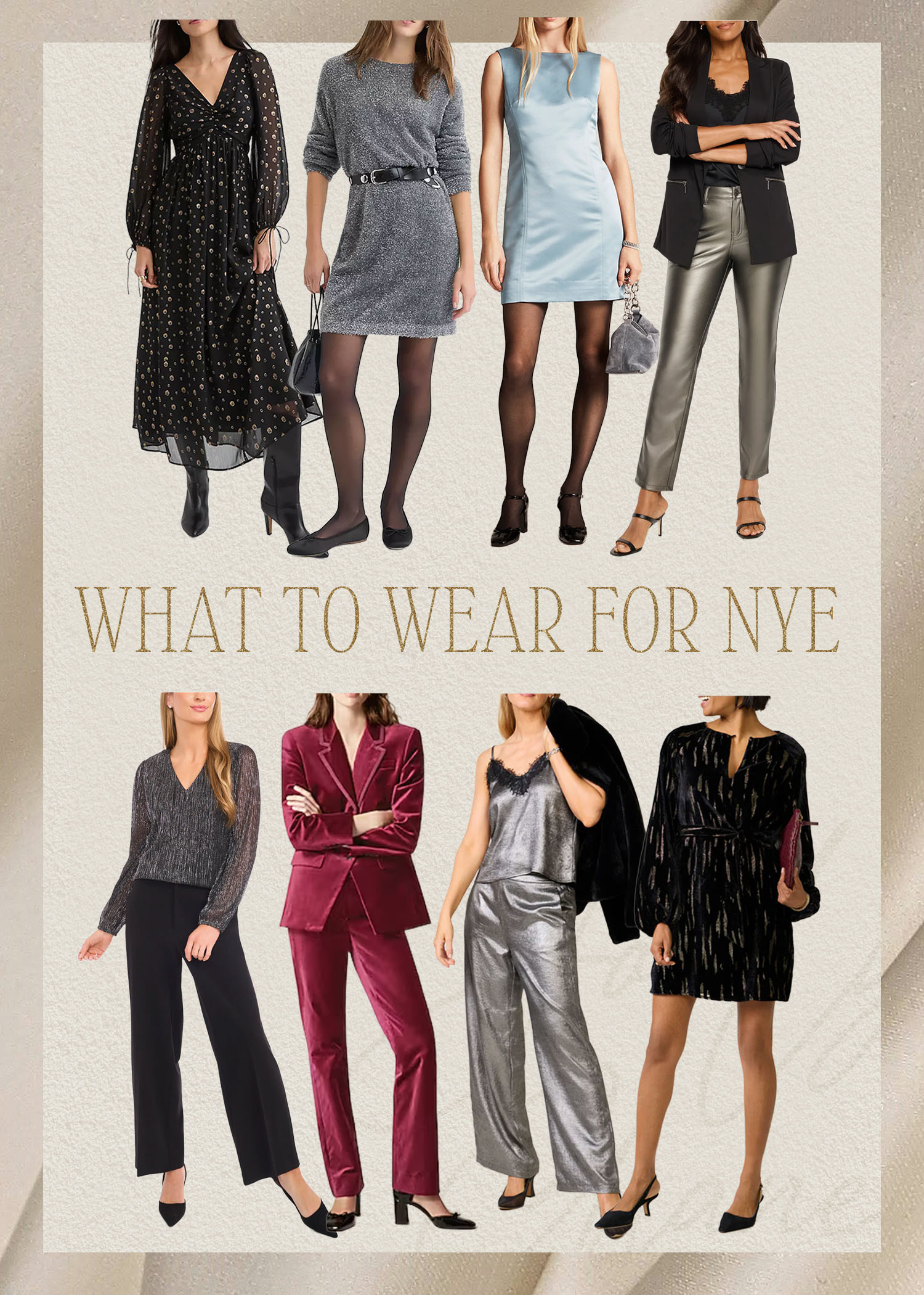 New Year’s Eve has a way of sneaking up on us, so I rounded up some fun, festive outfit ideas to help you ring in 2026 in style! 

 