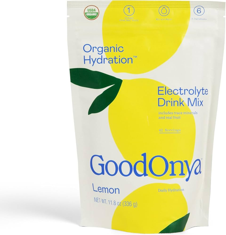 GOODONYA Organic Hydration Electrolyte Drink Mix, Certified Organic Hydration Powder, Non-GMO, Bi... | Amazon (US)