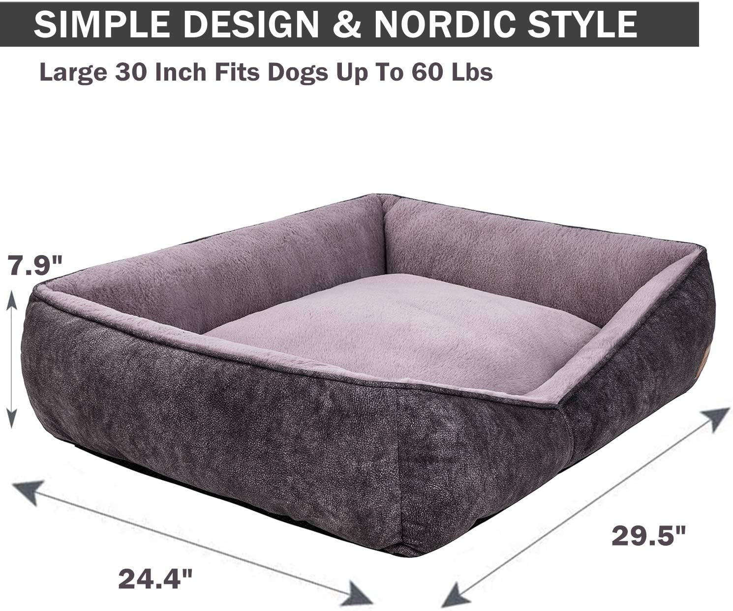 Coohom Rectangle Washable Dog Bed,Warming Comfortable Square Pet Bed Simple Design Style,Durable ... | Amazon (US)