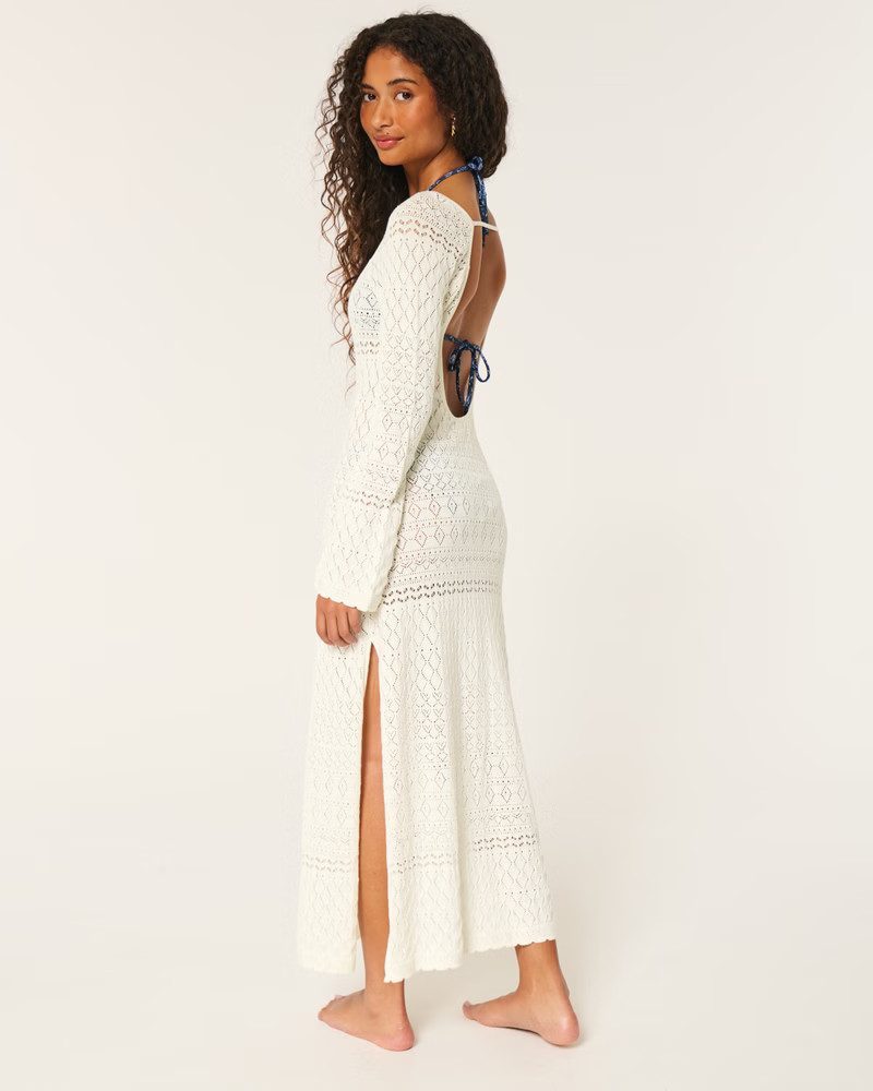 Women's Crochet-Style Cover Up Dress | Women's Swimwear | HollisterCo.com | Hollister (US)