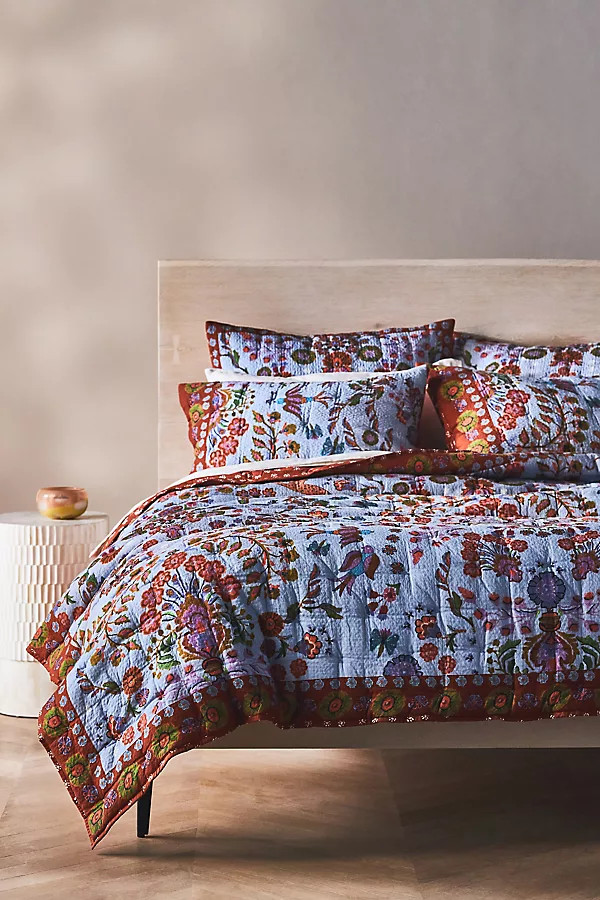 The Printed Textured Cotton Quilt Collection | Anthropologie (US)