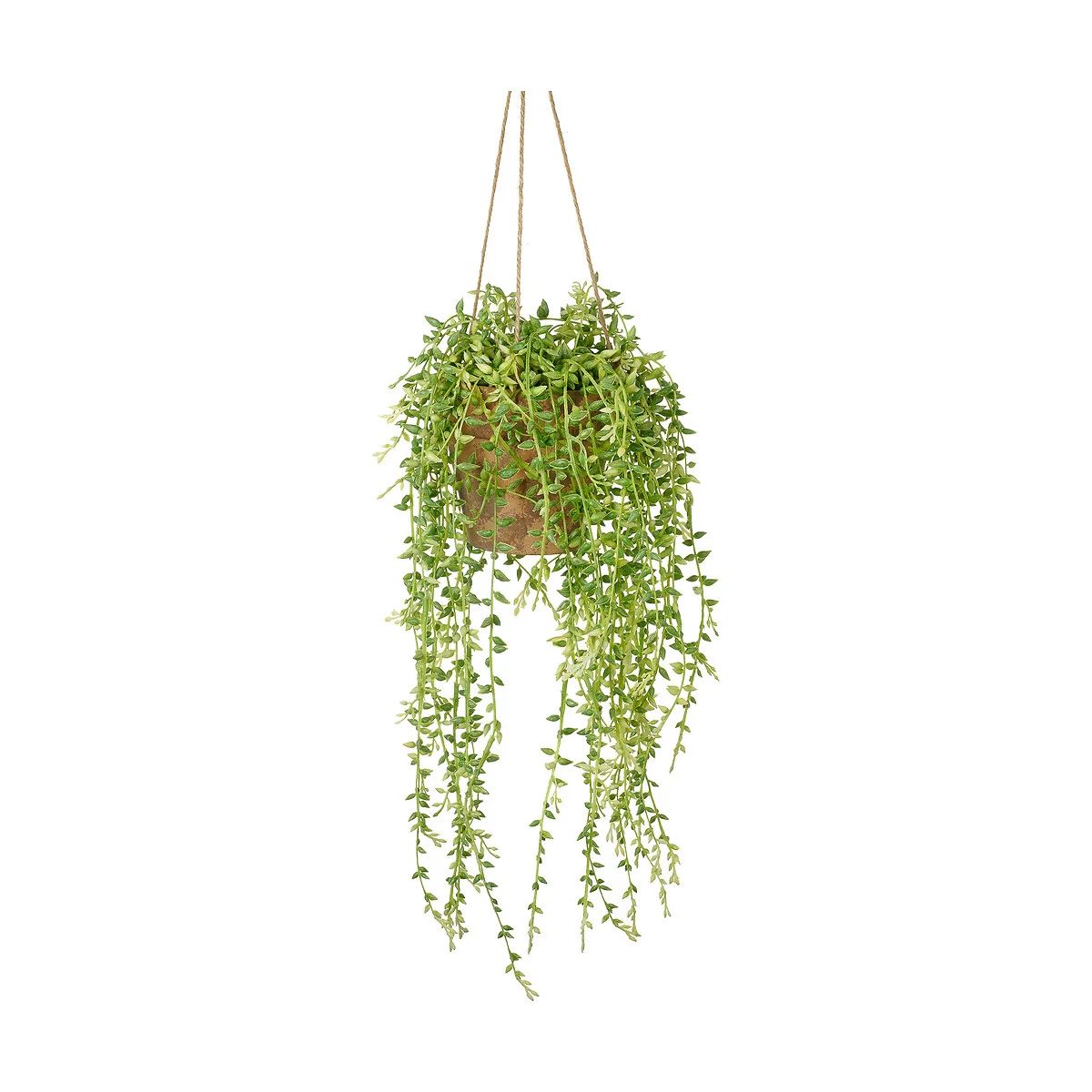 Artificial Hanging Senecio With Cement Pot | La Redoute (UK)