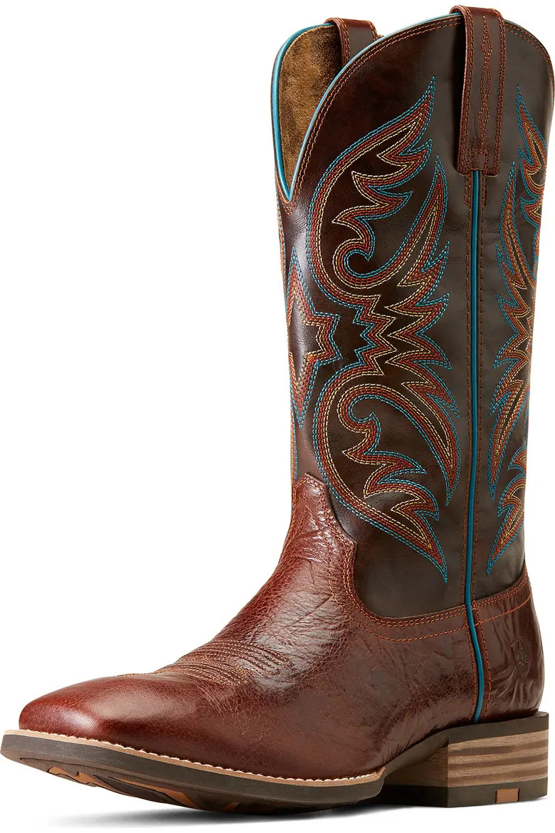 Ariat Richochet Square Toe Cowboy Boot in Black Carbon at Nordstrom, Size 10 | Nordstrom