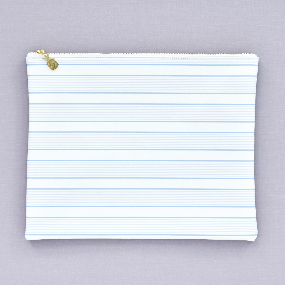 Teacher Planner Pouch, Azure Stripe | Simplified