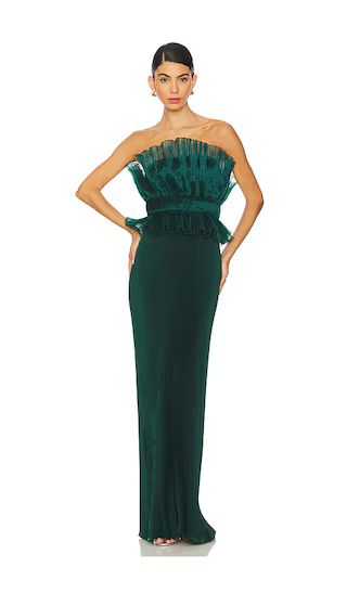 Masquerade Gown in Pine Shimmer | Revolve Clothing (Global)